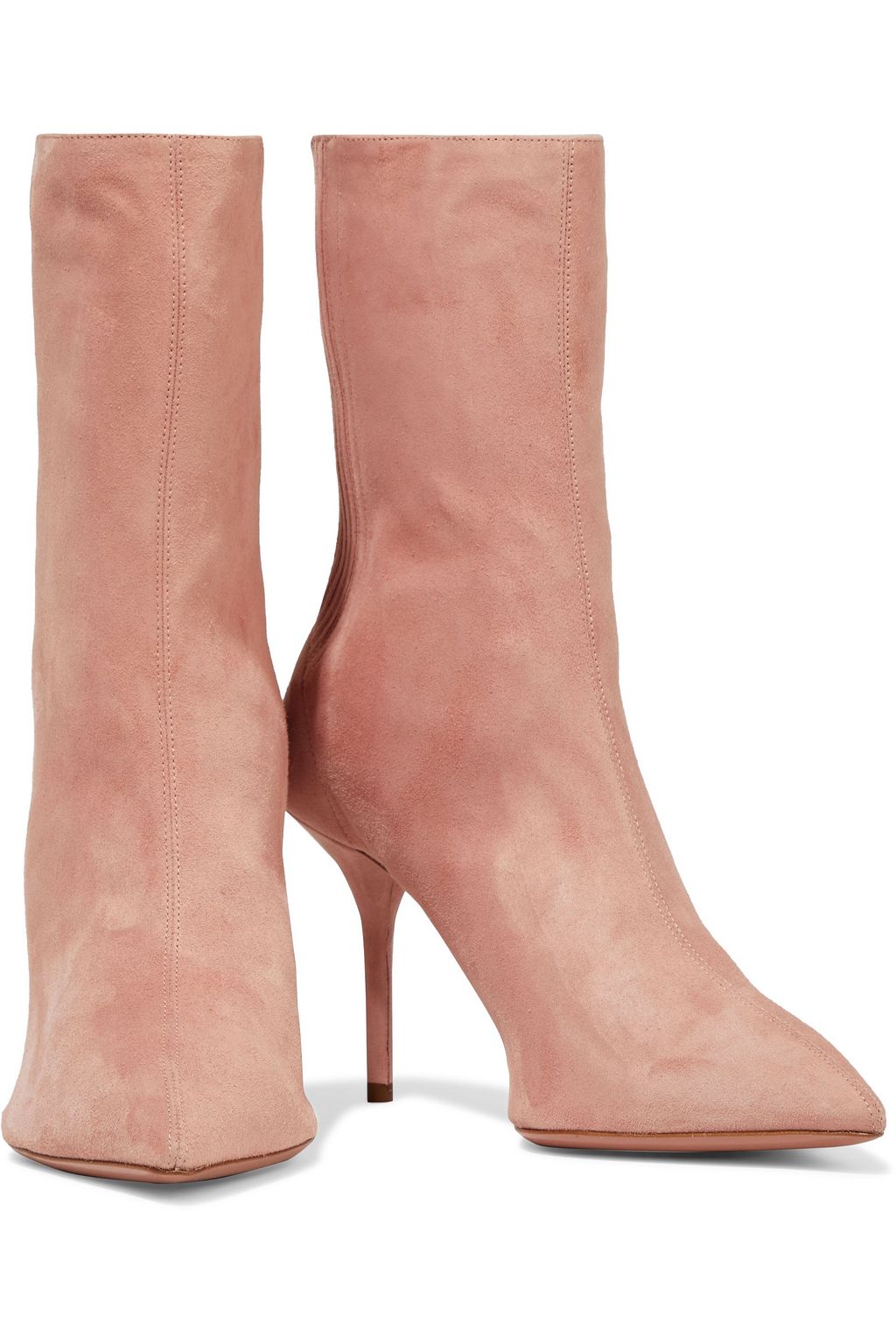 AQUAZZURA Saint Honore 85 suede ankle boots