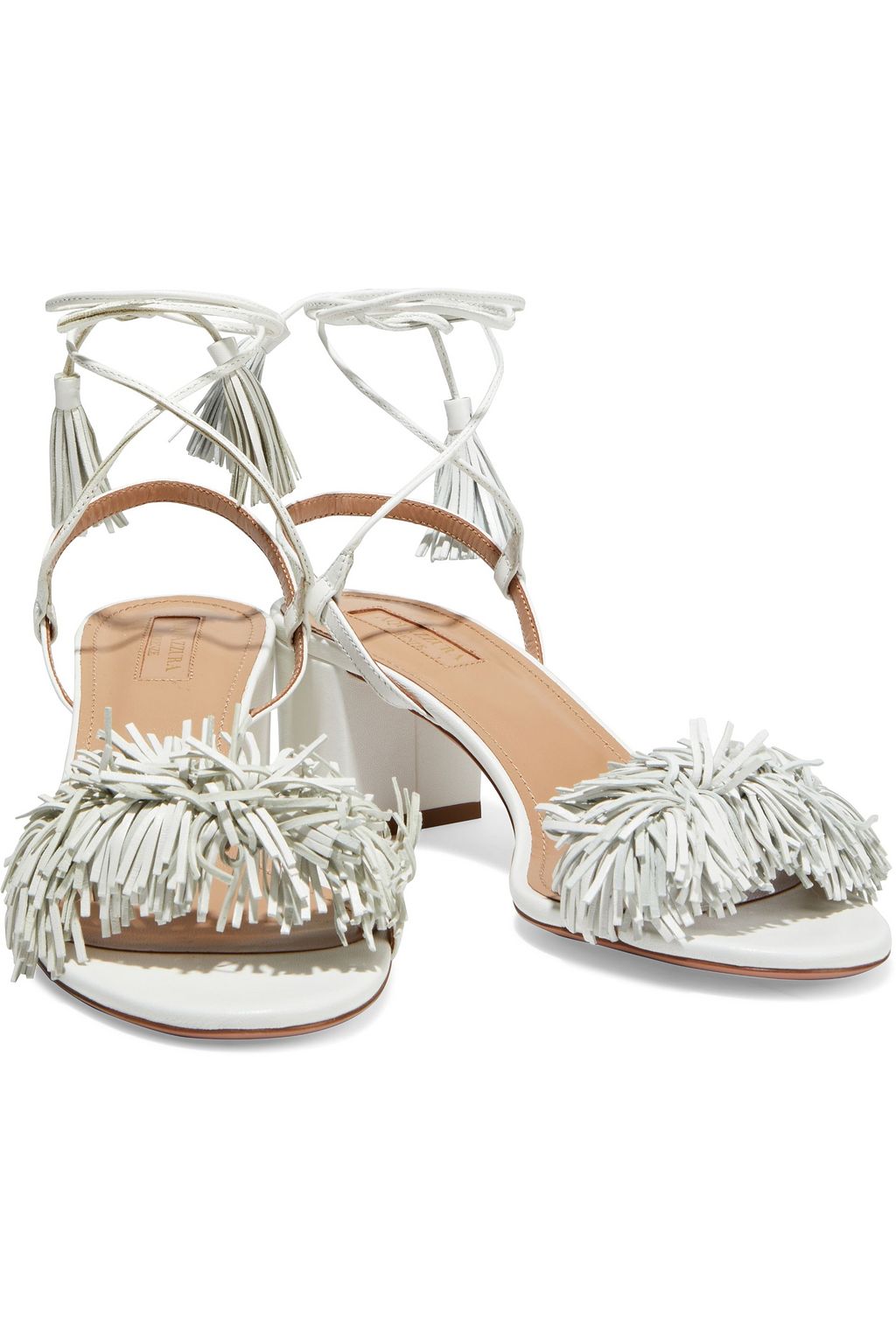AQUAZZURA Wild Thing 50 fringed leather sandals