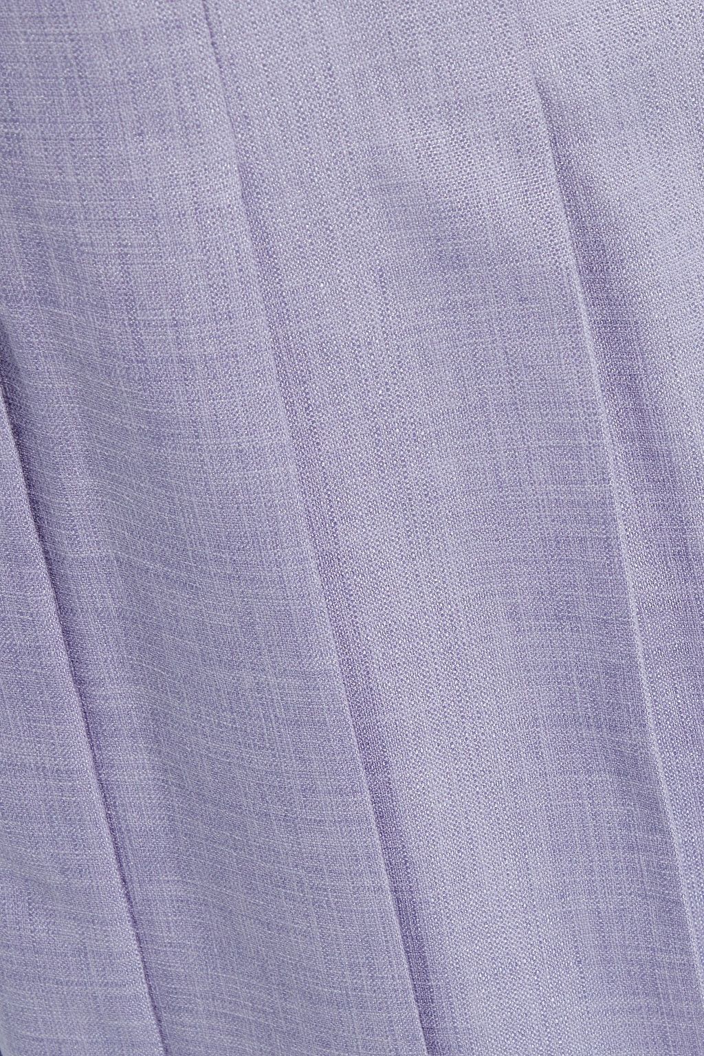 JOSEPH Pleated woven midi skirt
