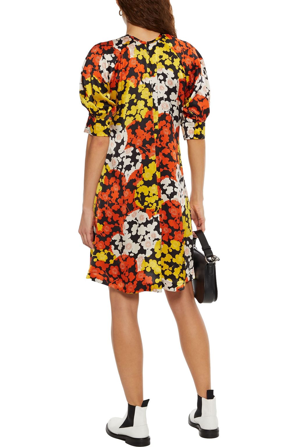 MCQ ALEXANDER MCQUEEN Floral-print silk-satin mini dress