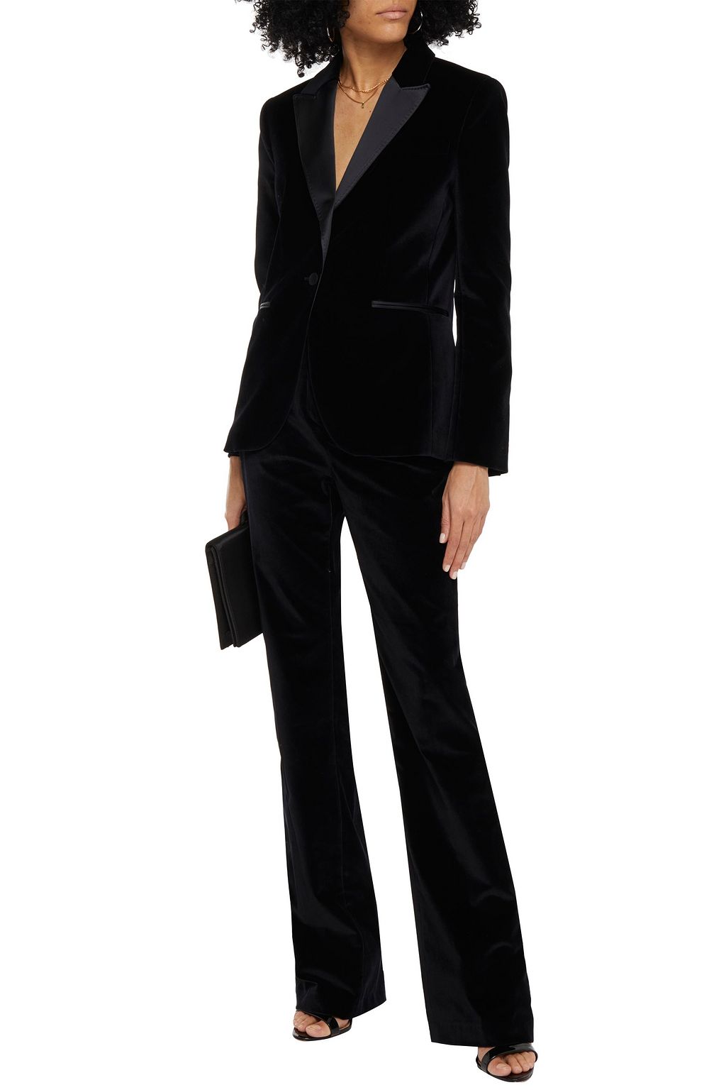 PAUL & JOE Cotton-blend velvet flared pants