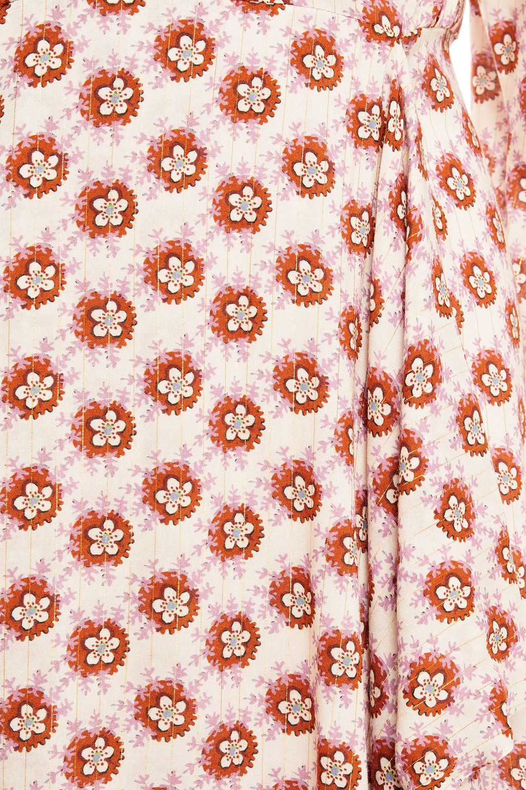 PAUL & JOE Draped floral-print crepe dress