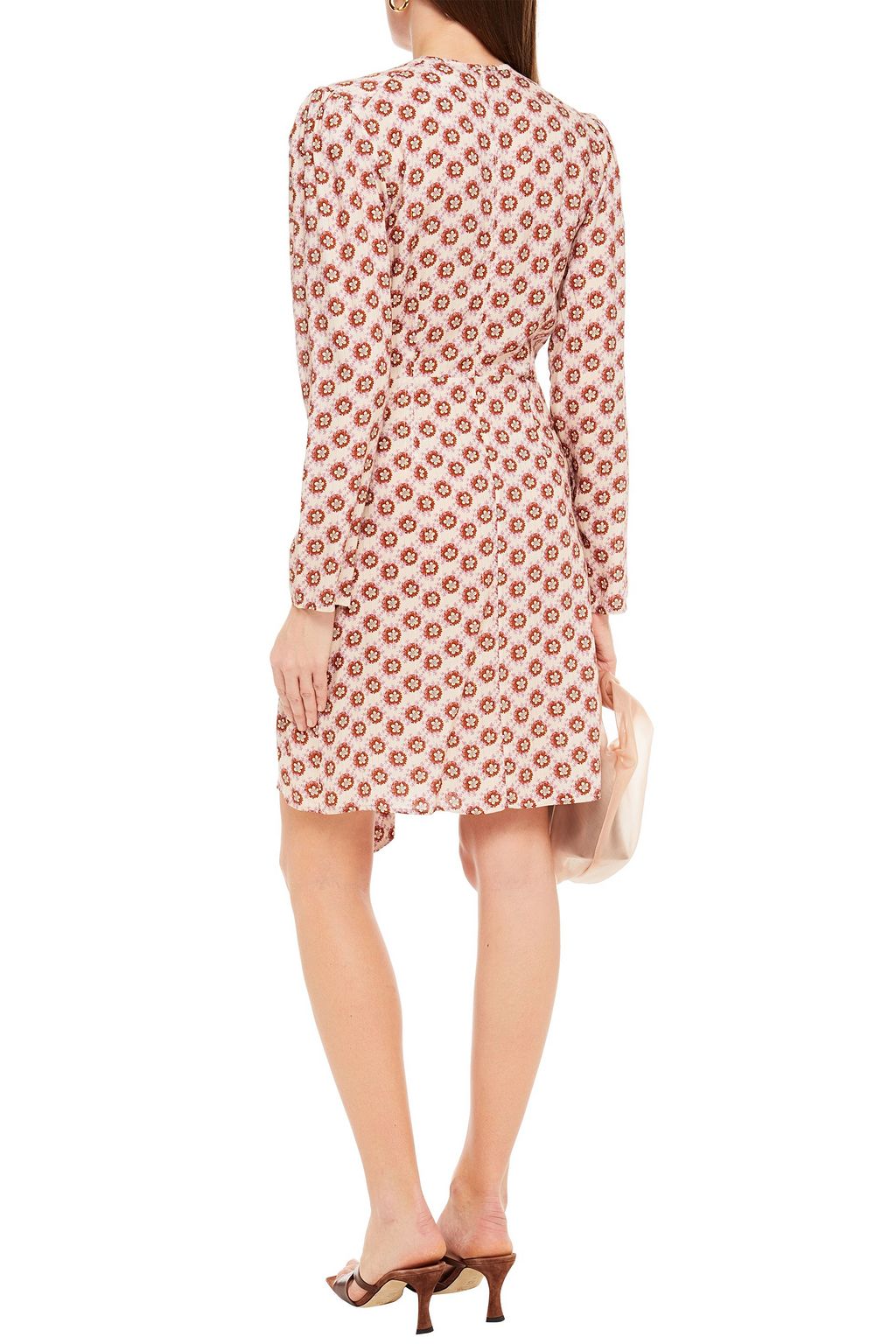 PAUL & JOE Draped floral-print crepe dress