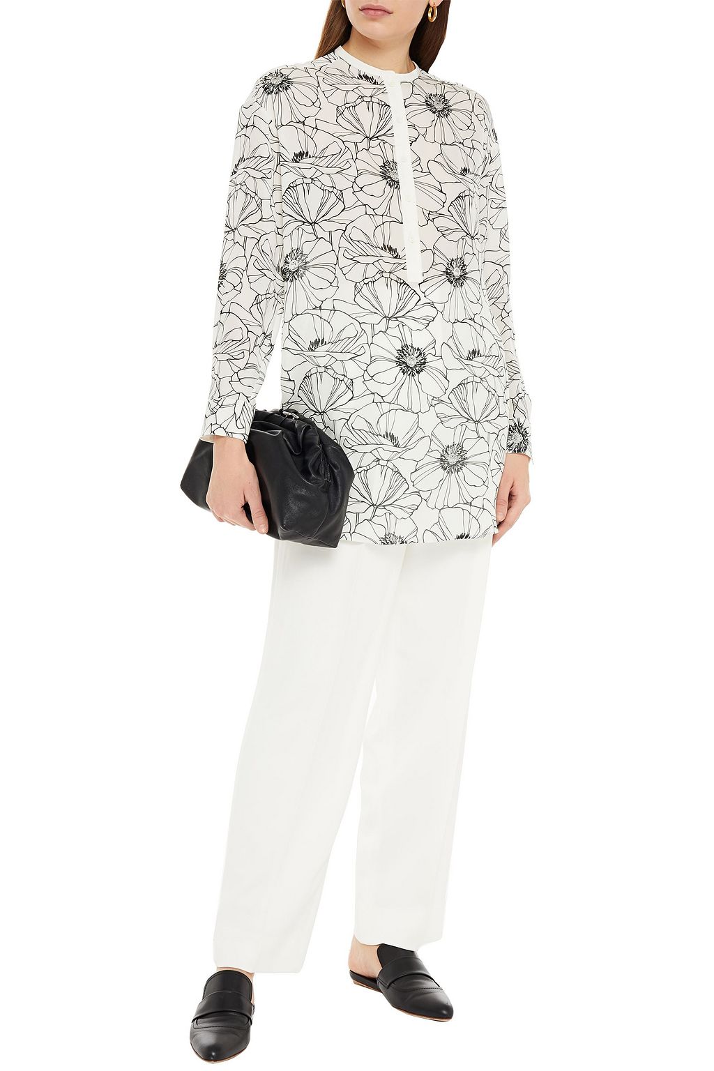 LORO PIANA Cathy 18 floral-print silk crepe de chine shirt