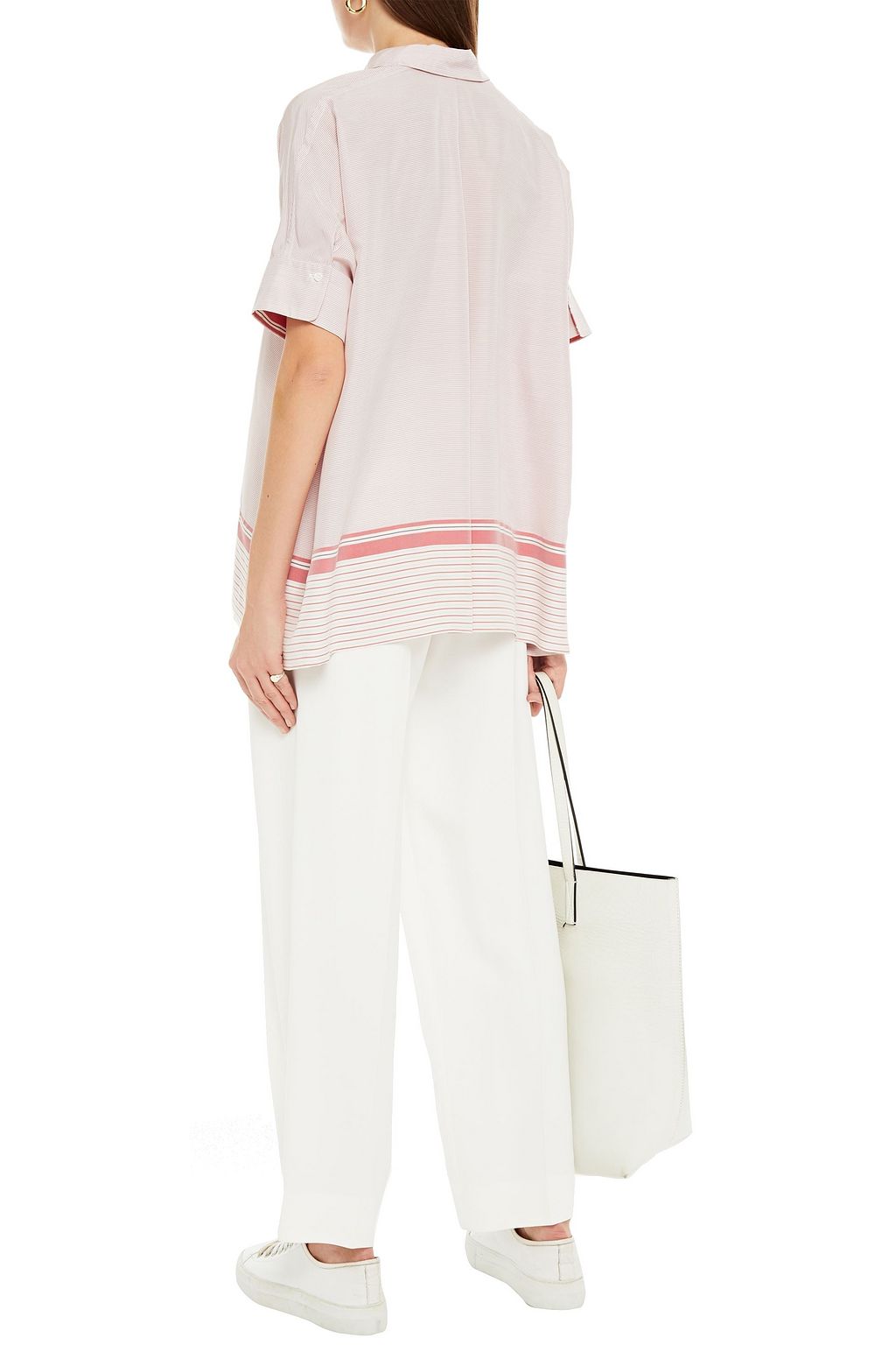 LORO PIANA Ariane gestreiftes Oversized-Hemd aus Seide