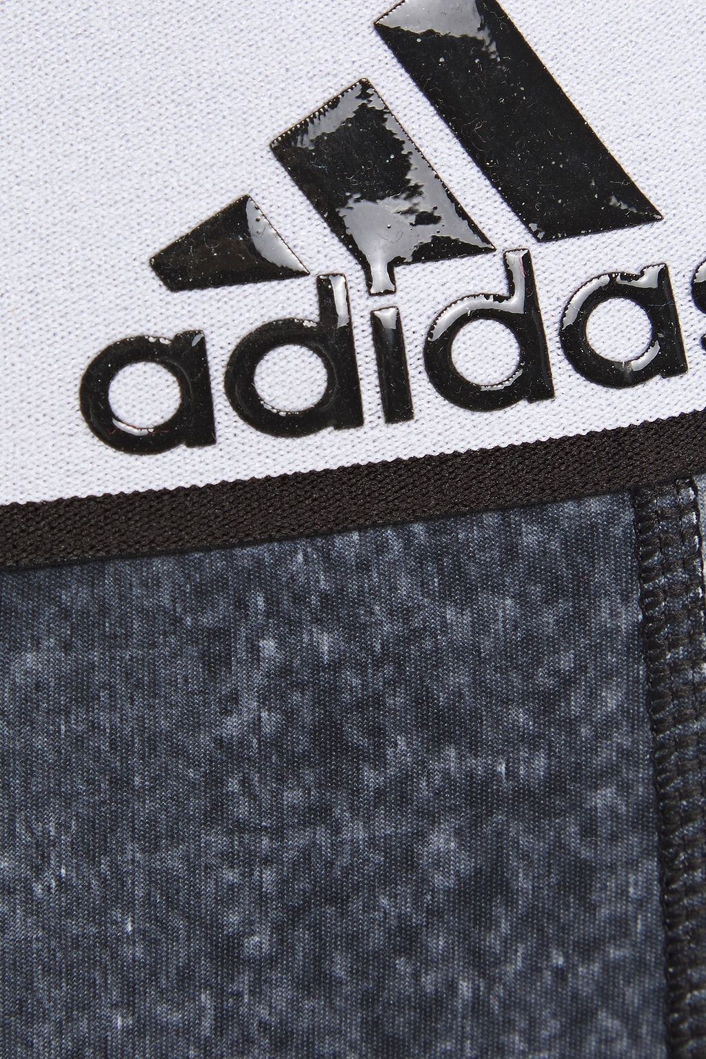 ADIDAS Metallic-trimmed printed stretch leggings