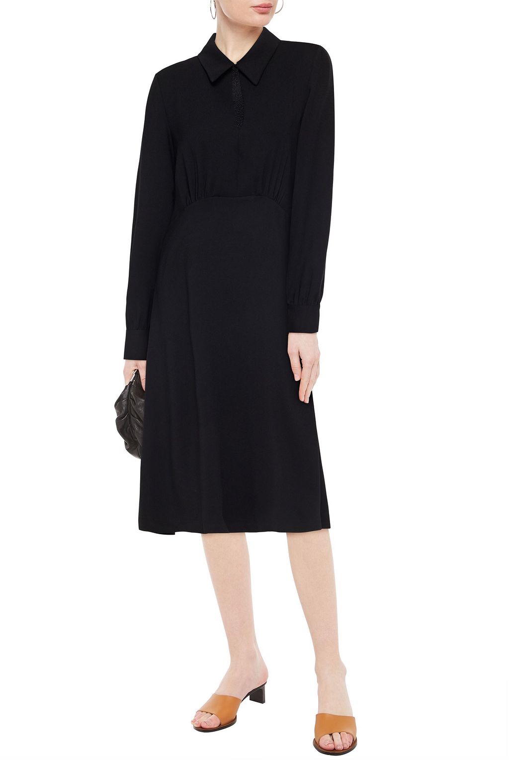 PAUL & JOE Gathered crepe shirt dress