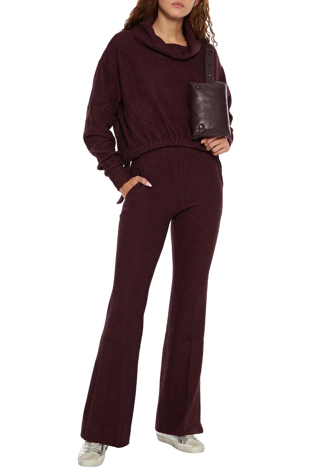 TWENTY MONTRÉAL Mélange fleece flared track pants