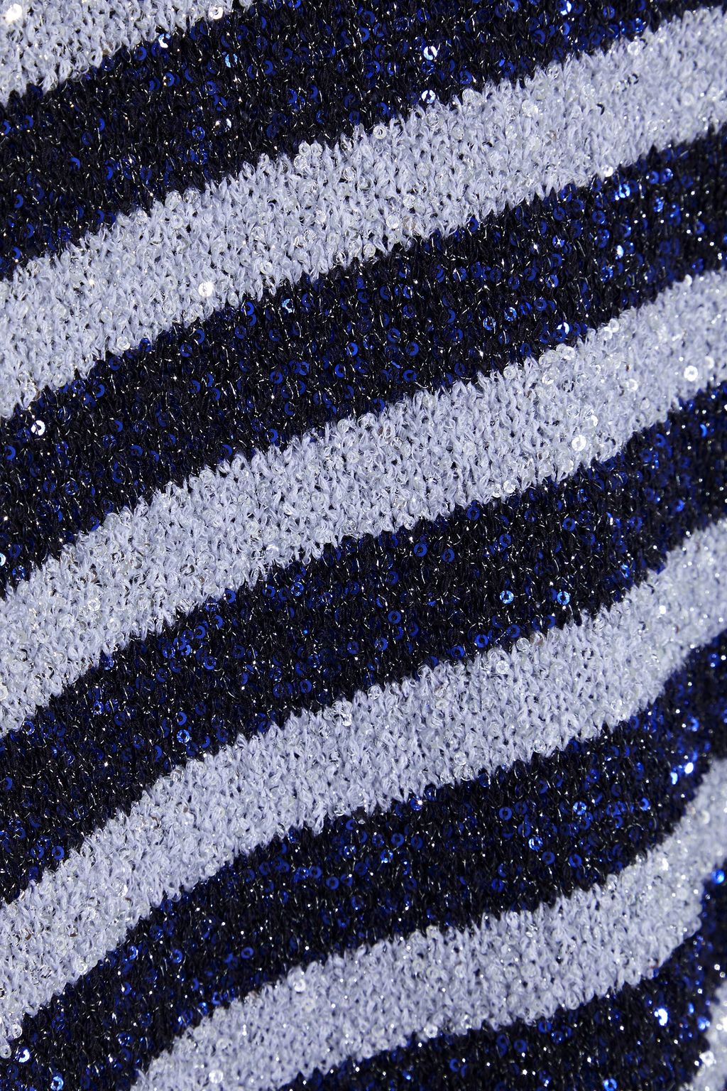 SAINT LAURENT Striped sequined knitted sweater