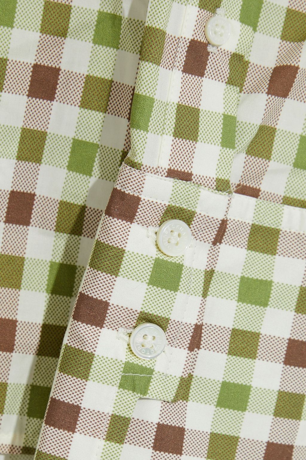 VICTORIA BECKHAM Gingham cotton-poplin shirt