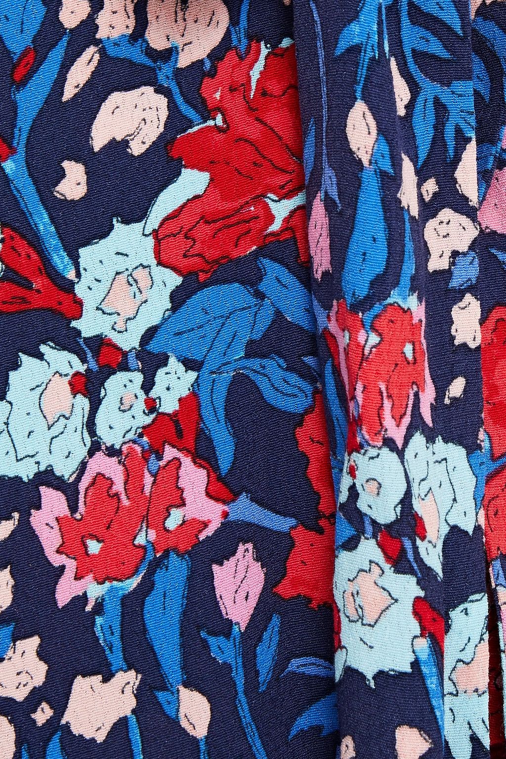 CLAUDIE PIERLOT Bourgeone floral-print crepe wrap-blouse