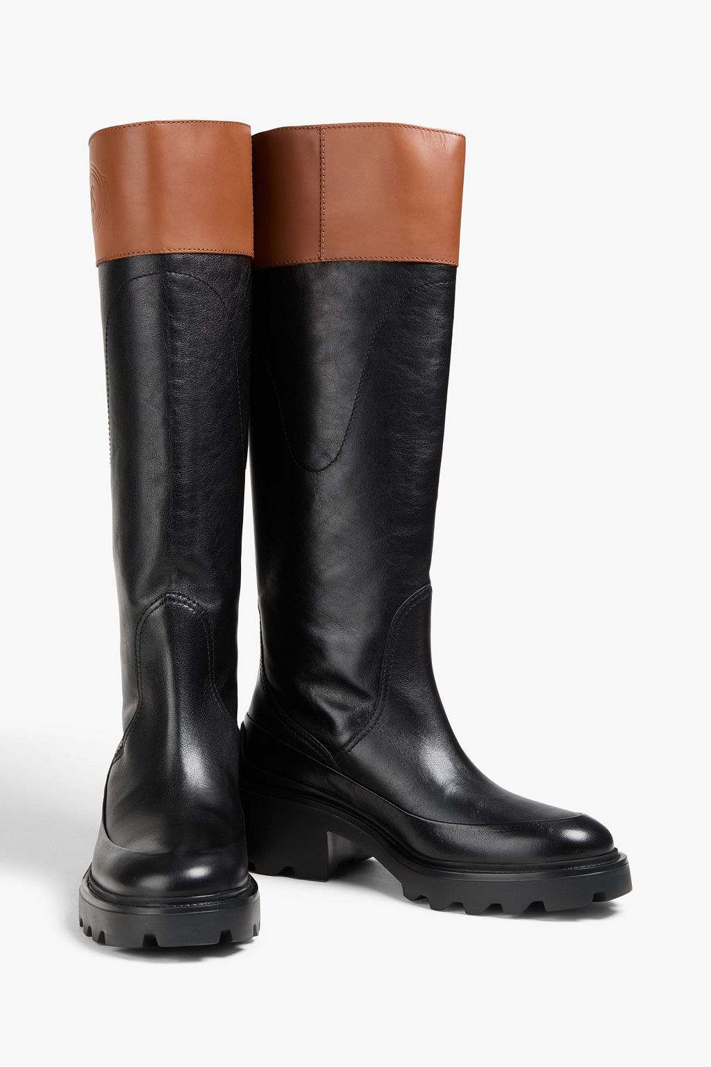 TOD'S Two-tone leather boots