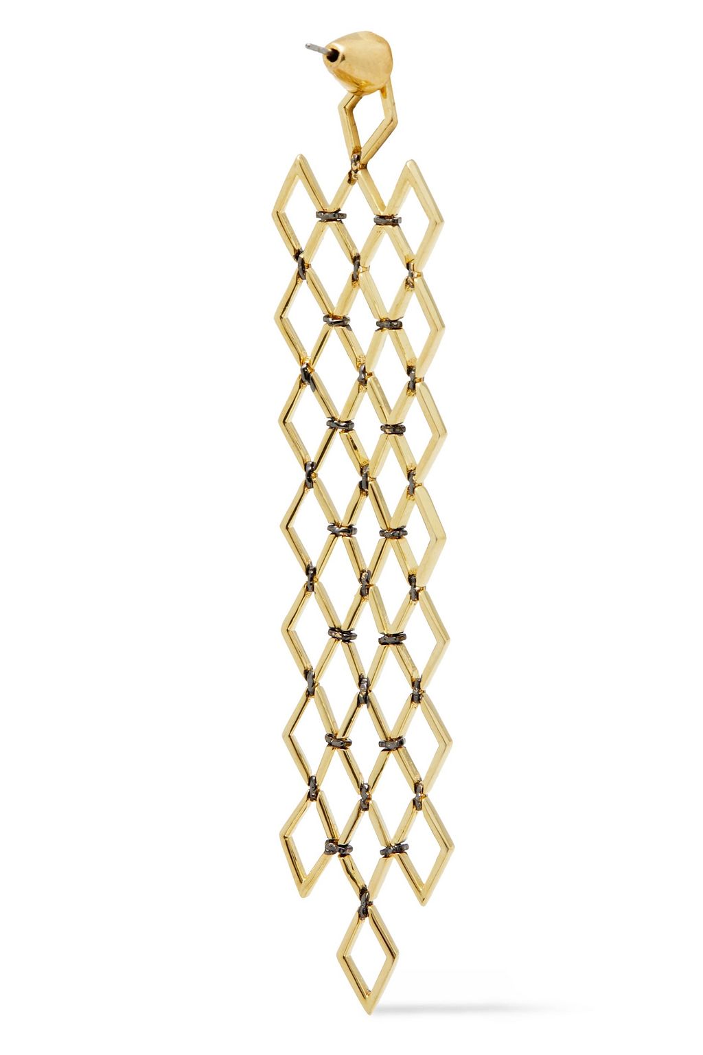NOIR JEWELRY 14-karat gold and hematite-plated earrings
