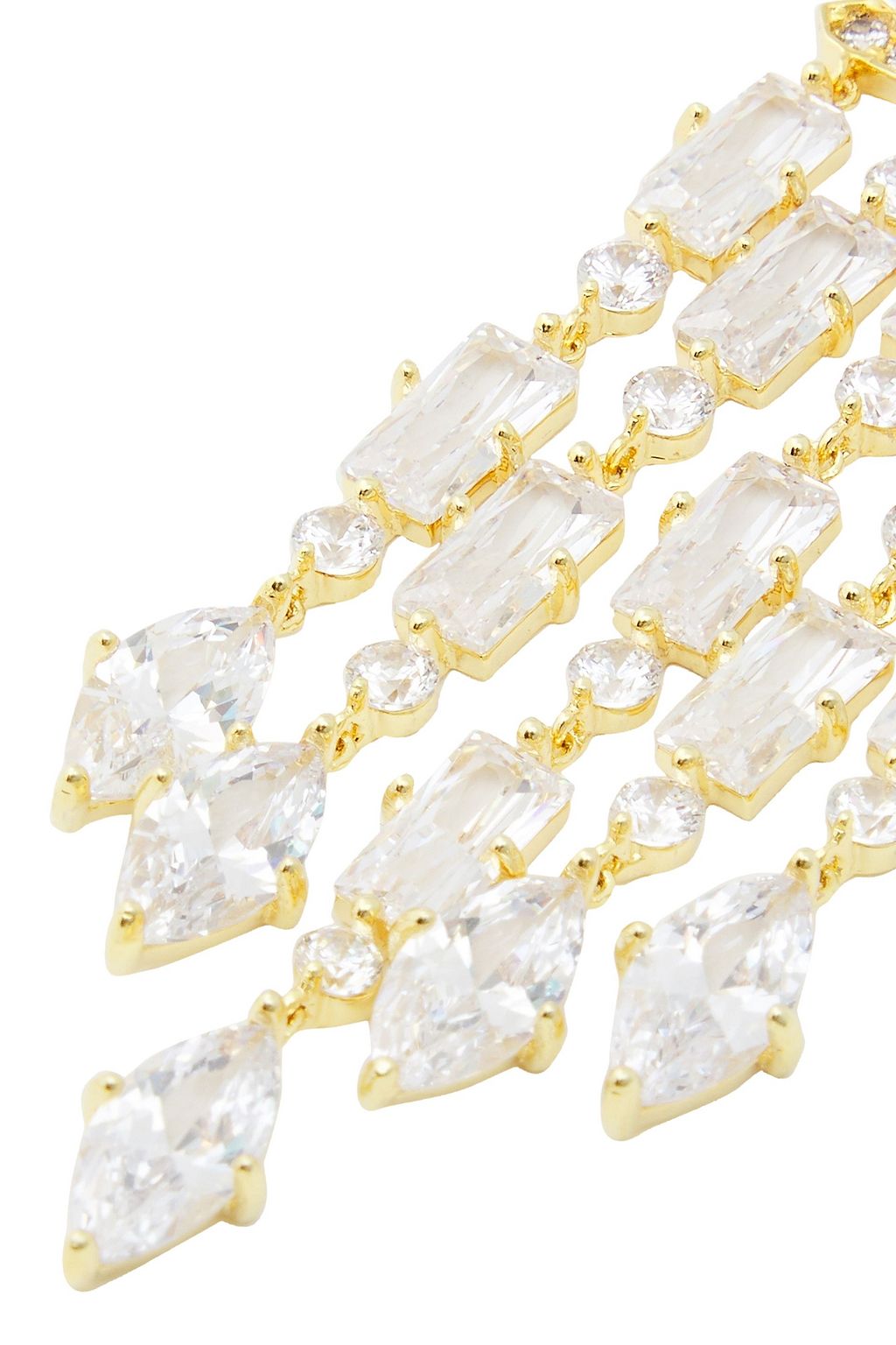 NOIR JEWELRY 14-karat gold-plated crystal earrings