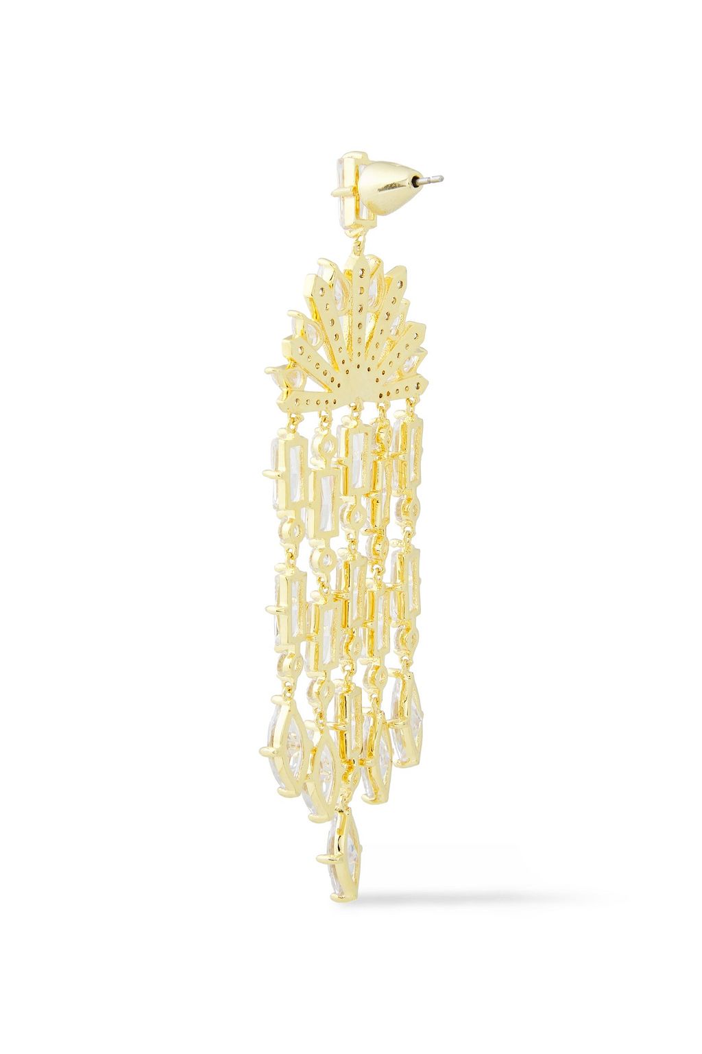 NOIR JEWELRY 14-karat gold-plated crystal earrings