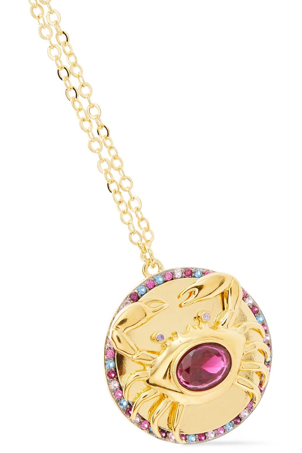 NOIR JEWELRY 14-karat gold-plated crystal earrings