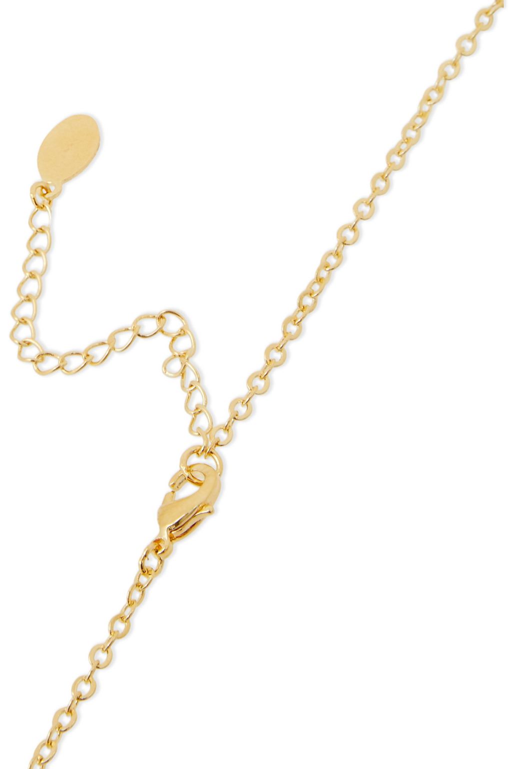 NOIR JEWELRY 14-karat gold-plated crystal earrings