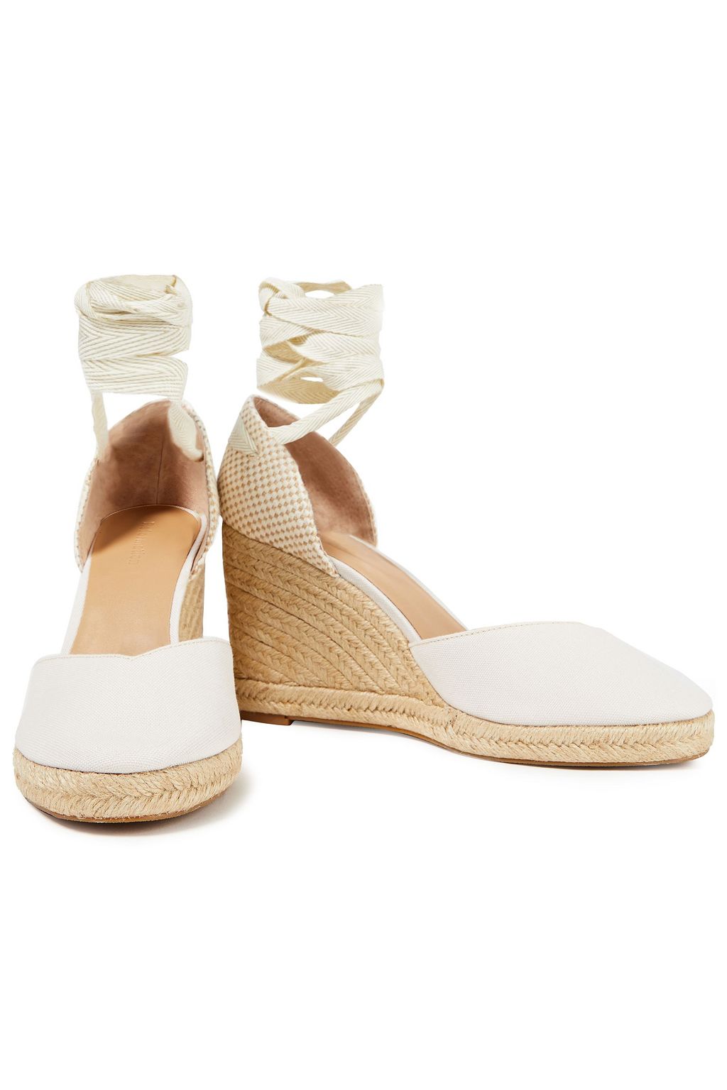 REFORMATION Espadrille-Wedges aus Baumwoll-Canvas