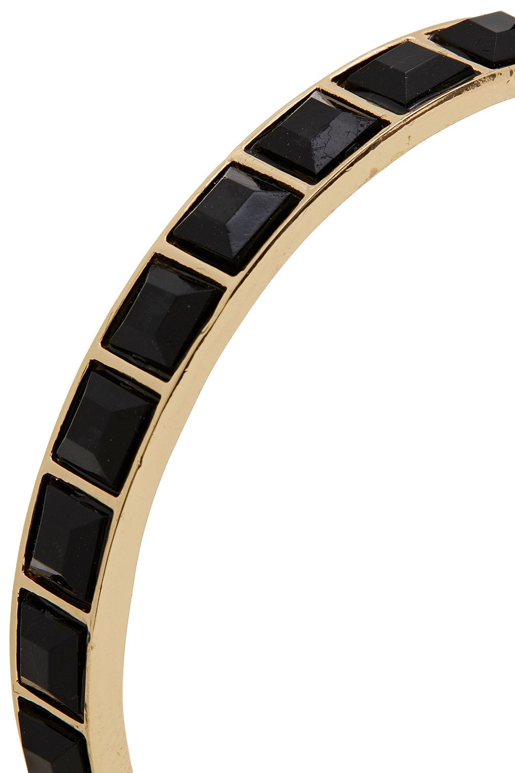 NOIR JEWELRY 14-karat gold-plated crystal hoop earrings