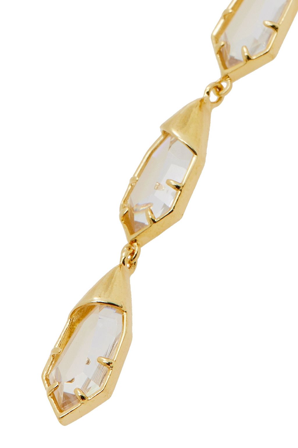NOIR JEWELRY 14-karat gold-plated crystal earrings