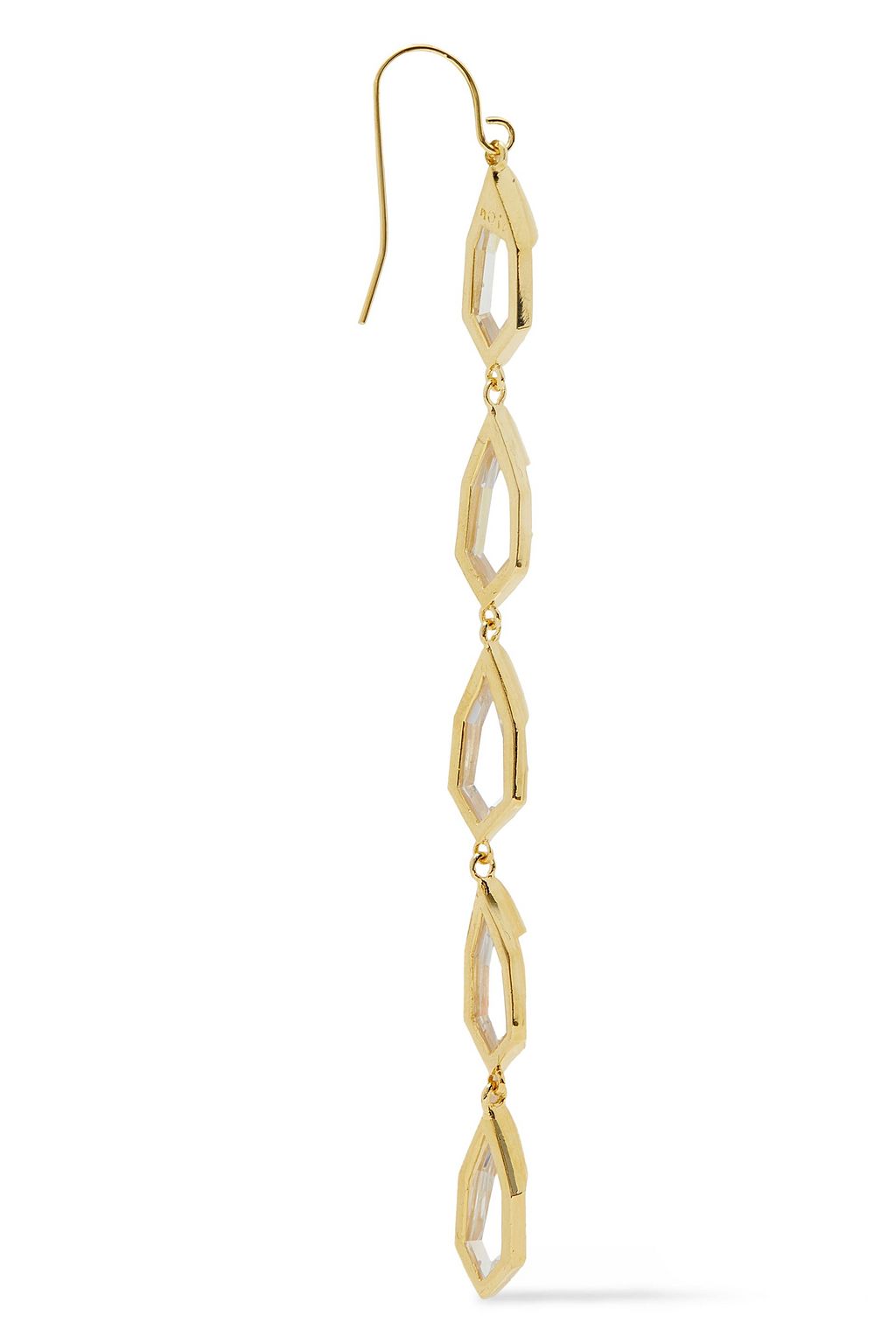 NOIR JEWELRY 14-karat gold-plated crystal earrings