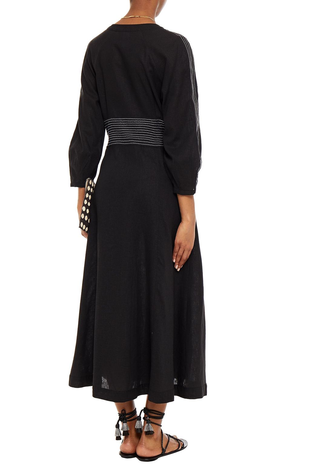 JETS AUSTRALIA BY JESSIKA ALLEN Jetset pleated linen-blend midi dress