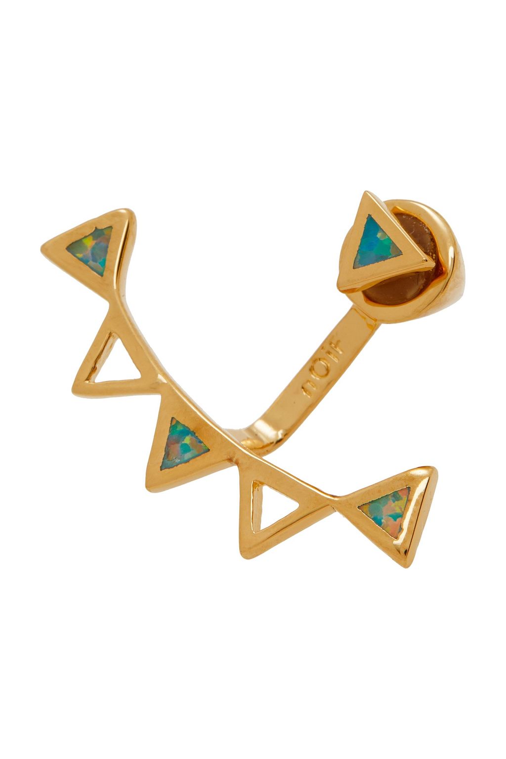 NOIR JEWELRY 14-karat gold-plated stone earrings
