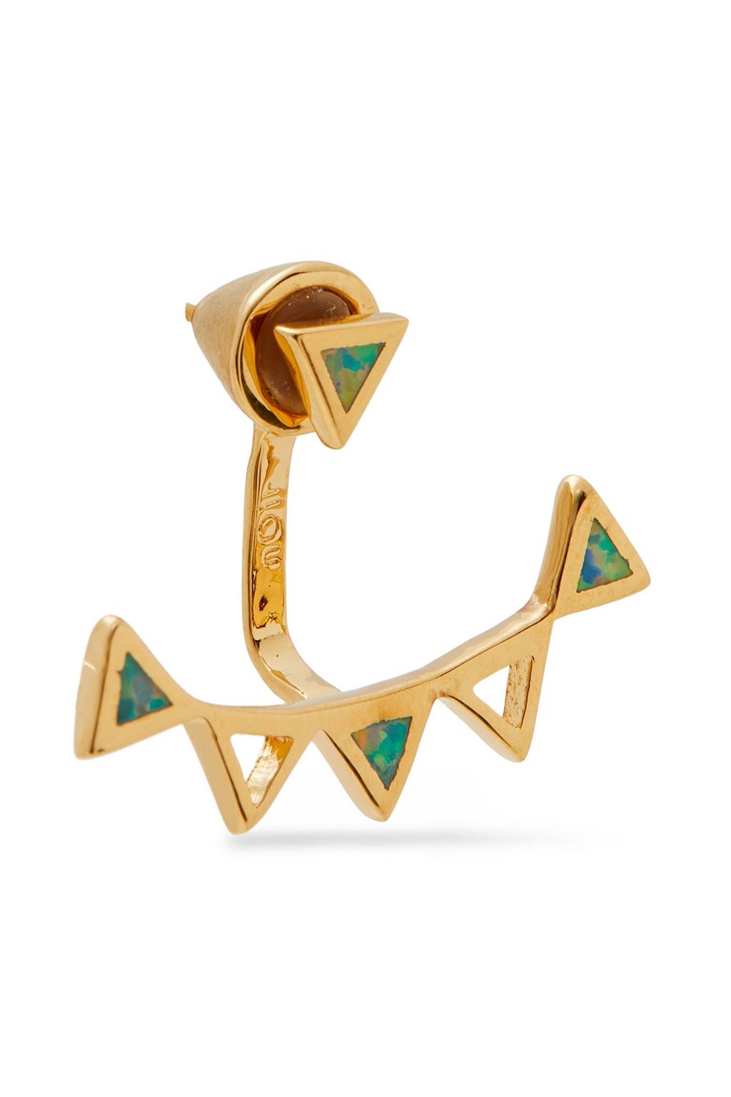 NOIR JEWELRY 14-karat gold-plated stone earrings