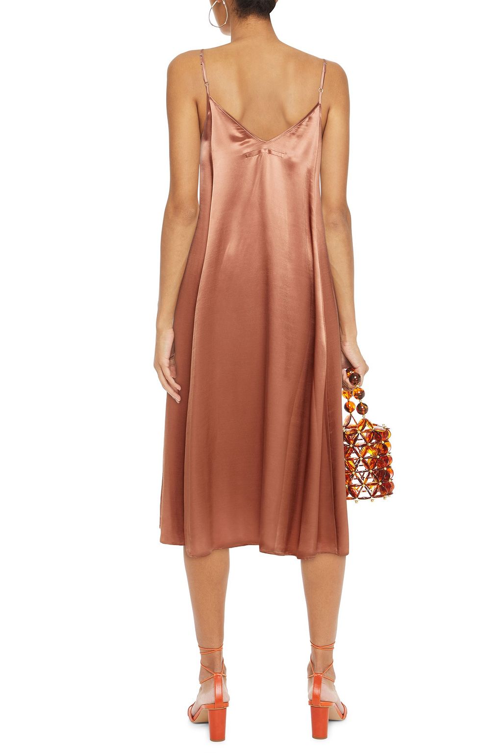 ENZA COSTA Satin midi slip dress