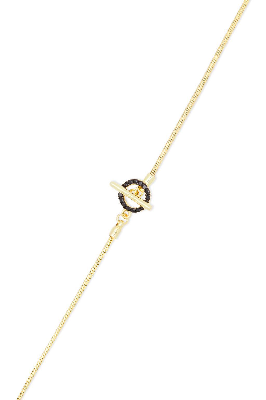 NOIR JEWELRY 14-karat gold-plated crystal necklace