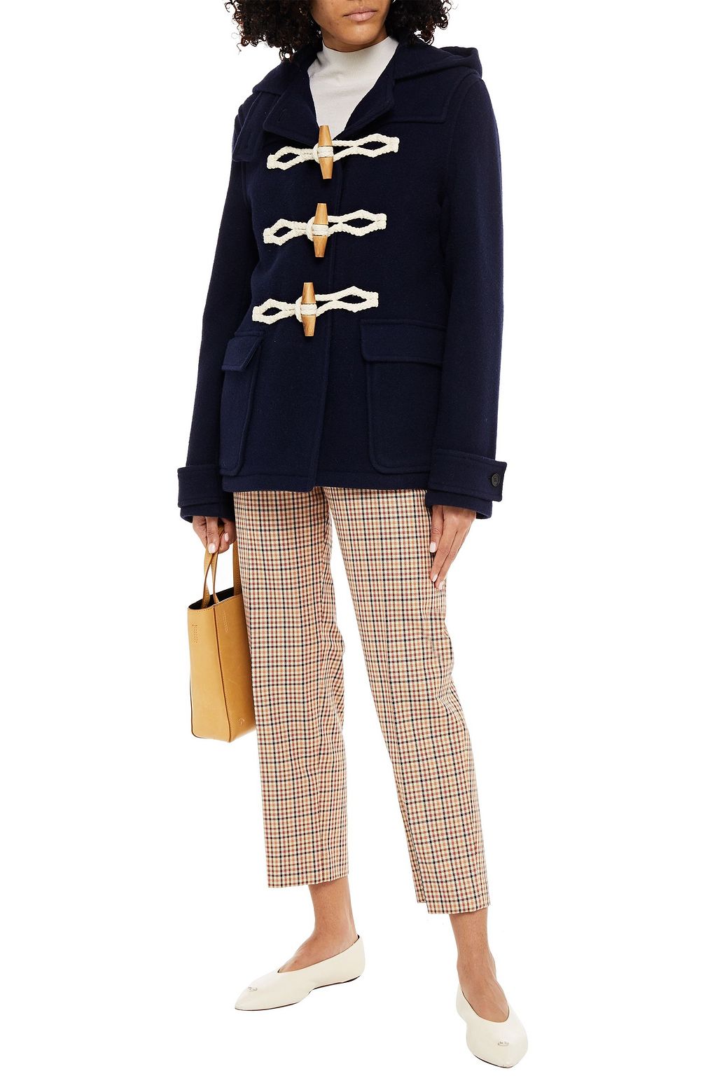 JW ANDERSON Embellished wool-felt hooded coat