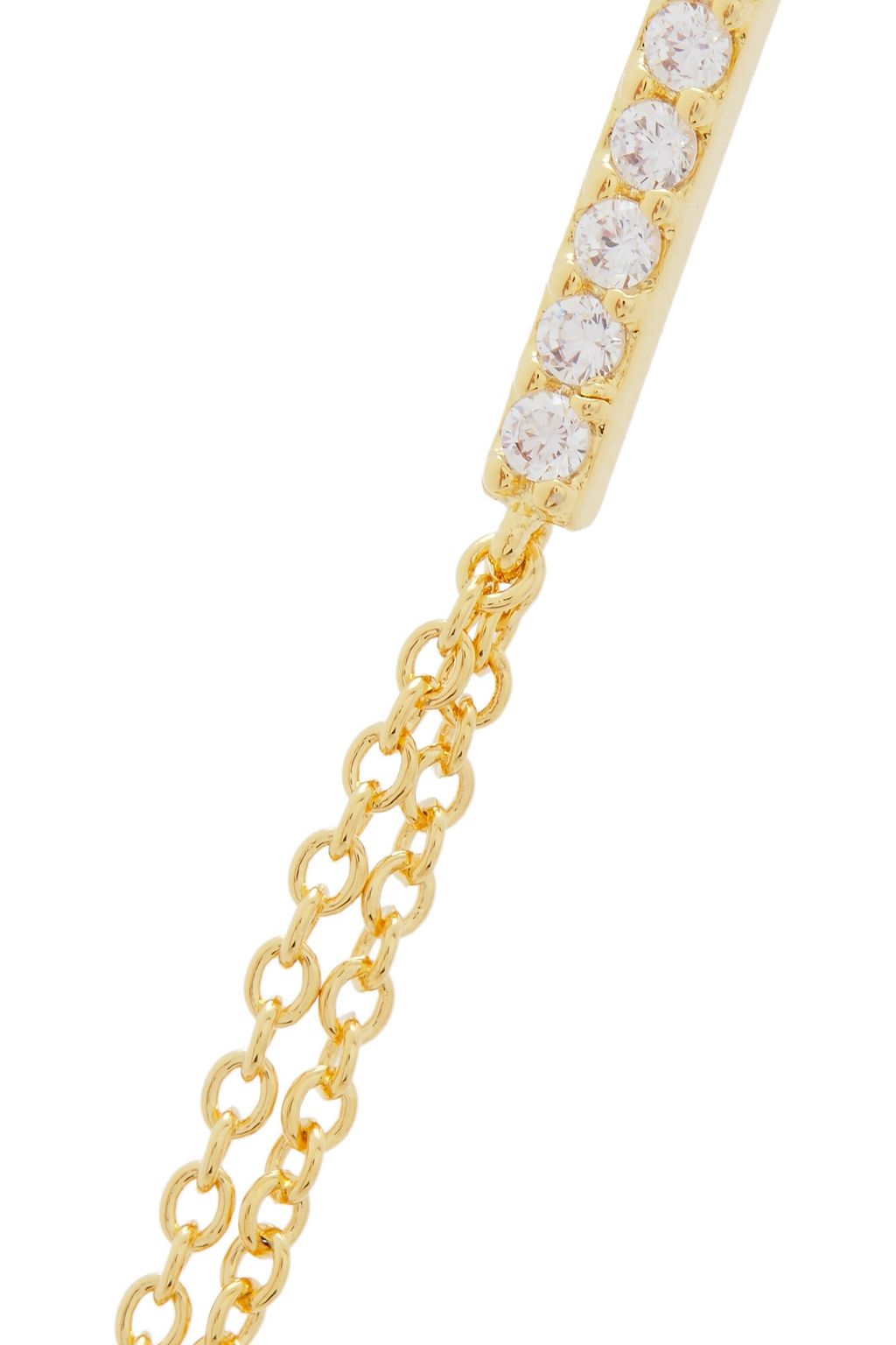 NOIR JEWELRY 14-karat gold-plated crystal earrings