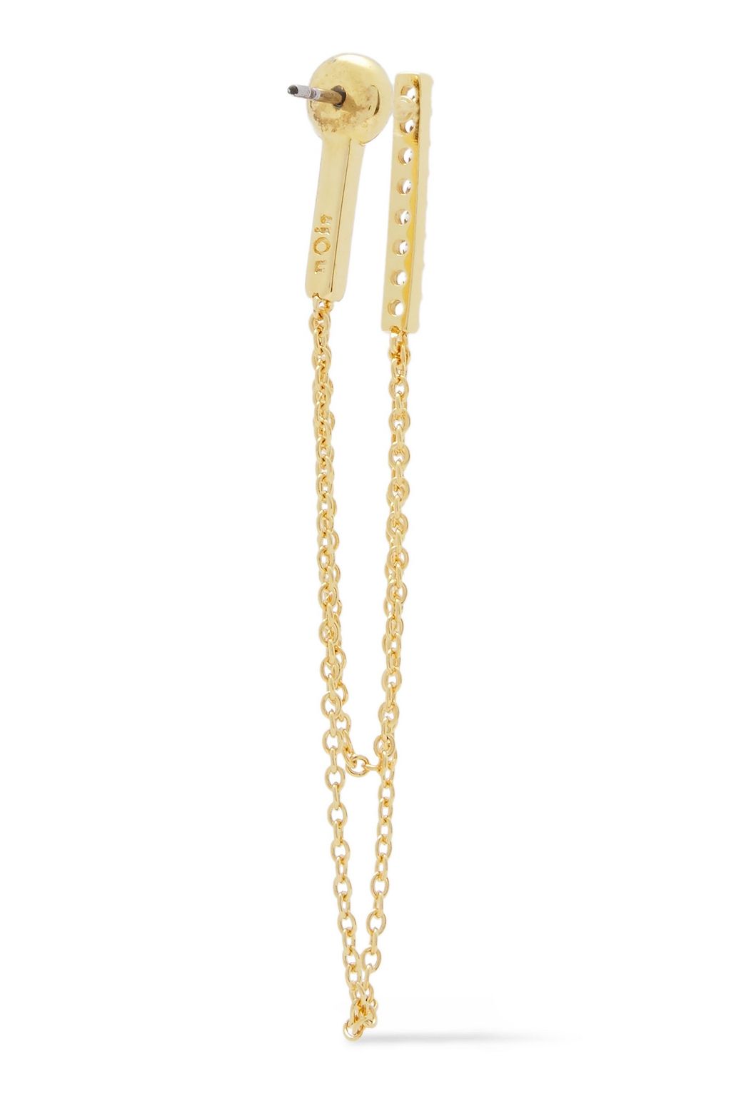 NOIR JEWELRY 14-karat gold-plated crystal earrings