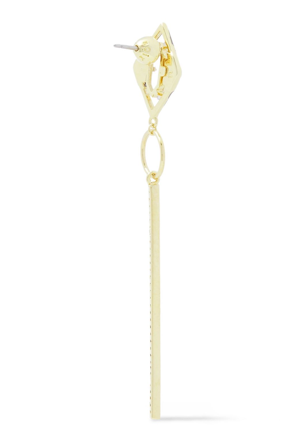 NOIR JEWELRY 14-karat gold and hematite-plated crystal earrings