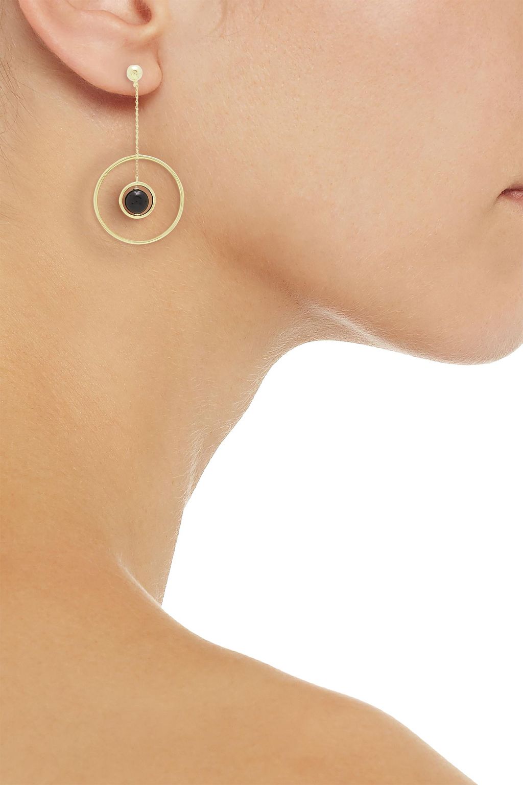NOIR JEWELRY 14-karat gold-plated stone earrings