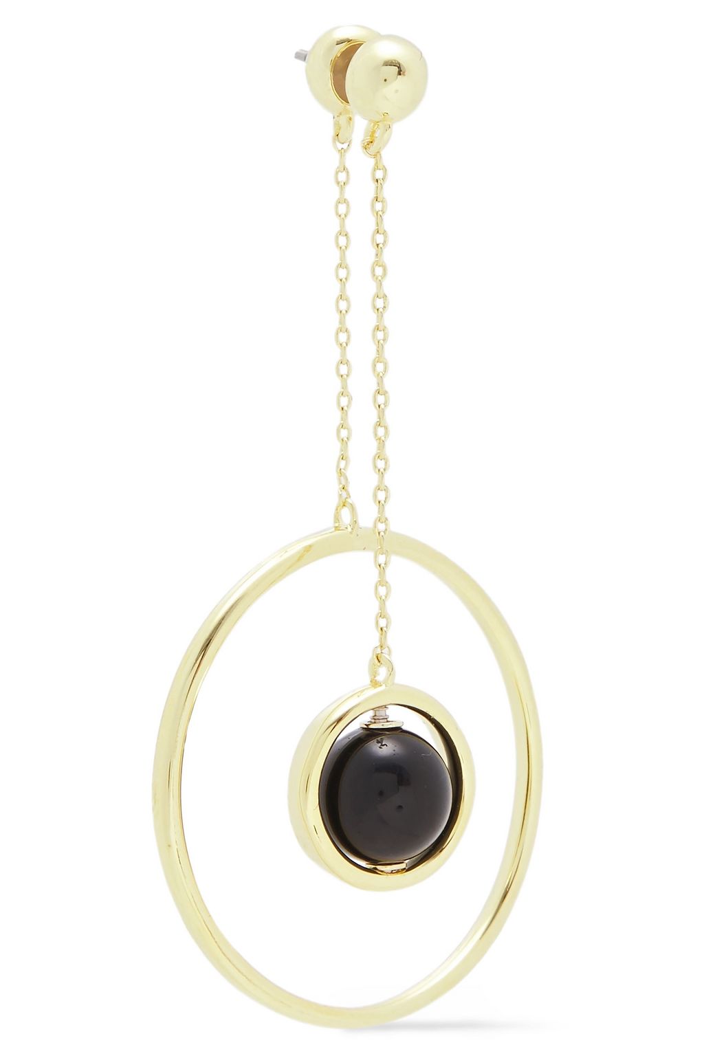 NOIR JEWELRY 14-karat gold-plated stone earrings