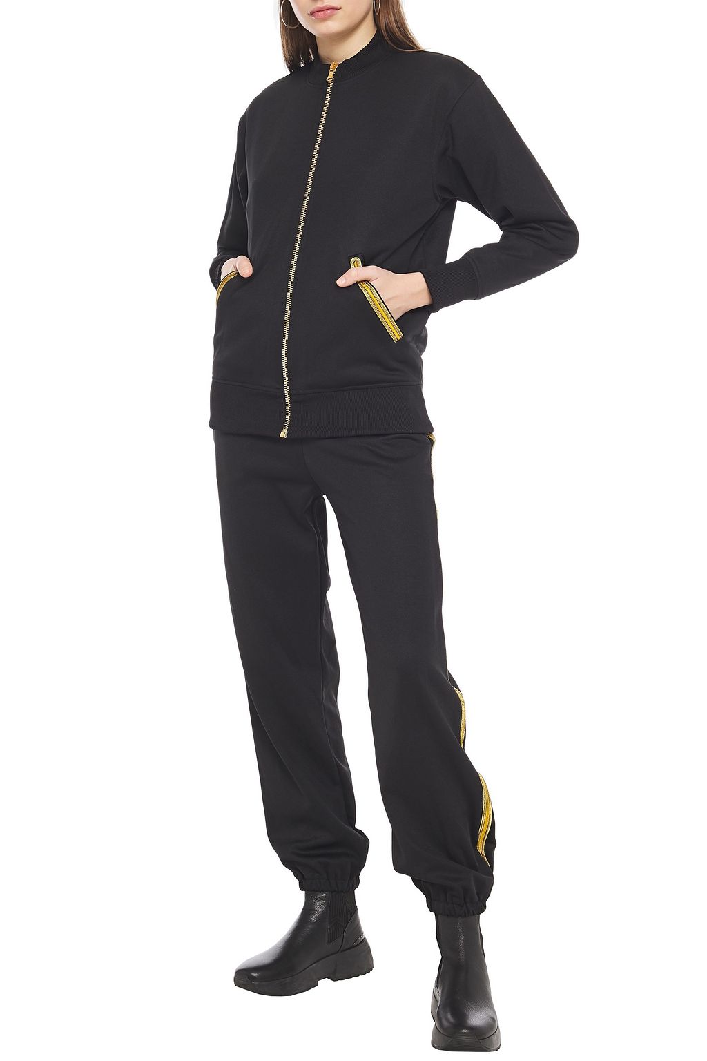 MOSCHINO Embellished tech-jersey track pants
