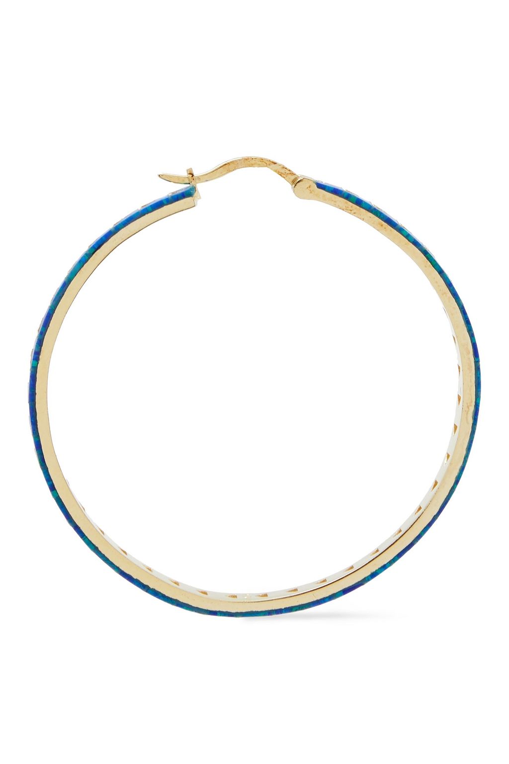 NOIR JEWELRY 14-karat gold-plated stone hoop earrings