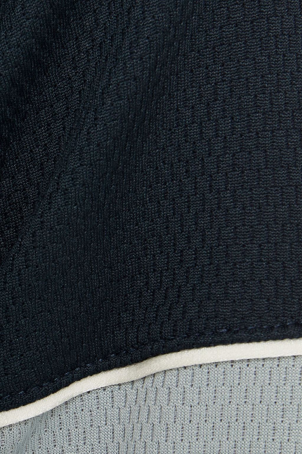 TWENTY MONTRÉAL Cropped two-tone cotton-blend jacquard top