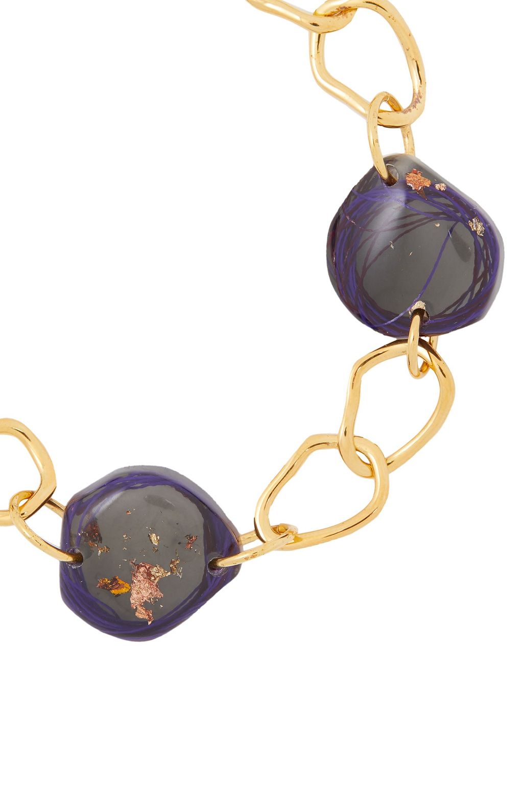 EJING ZHANG Tilda 18-karat gold-plated resin bracelet
