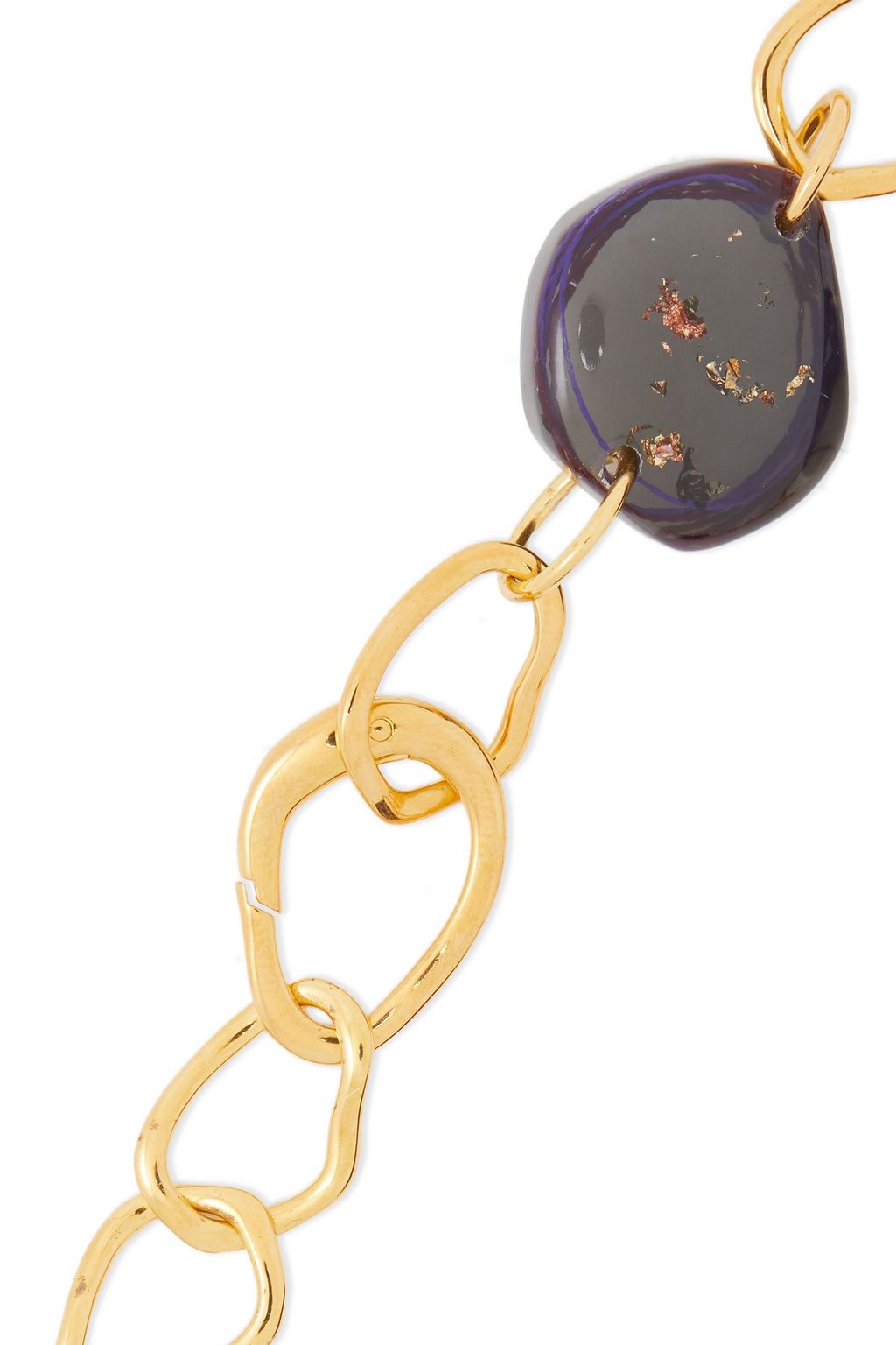 EJING ZHANG Tilda 18-karat gold-plated resin bracelet