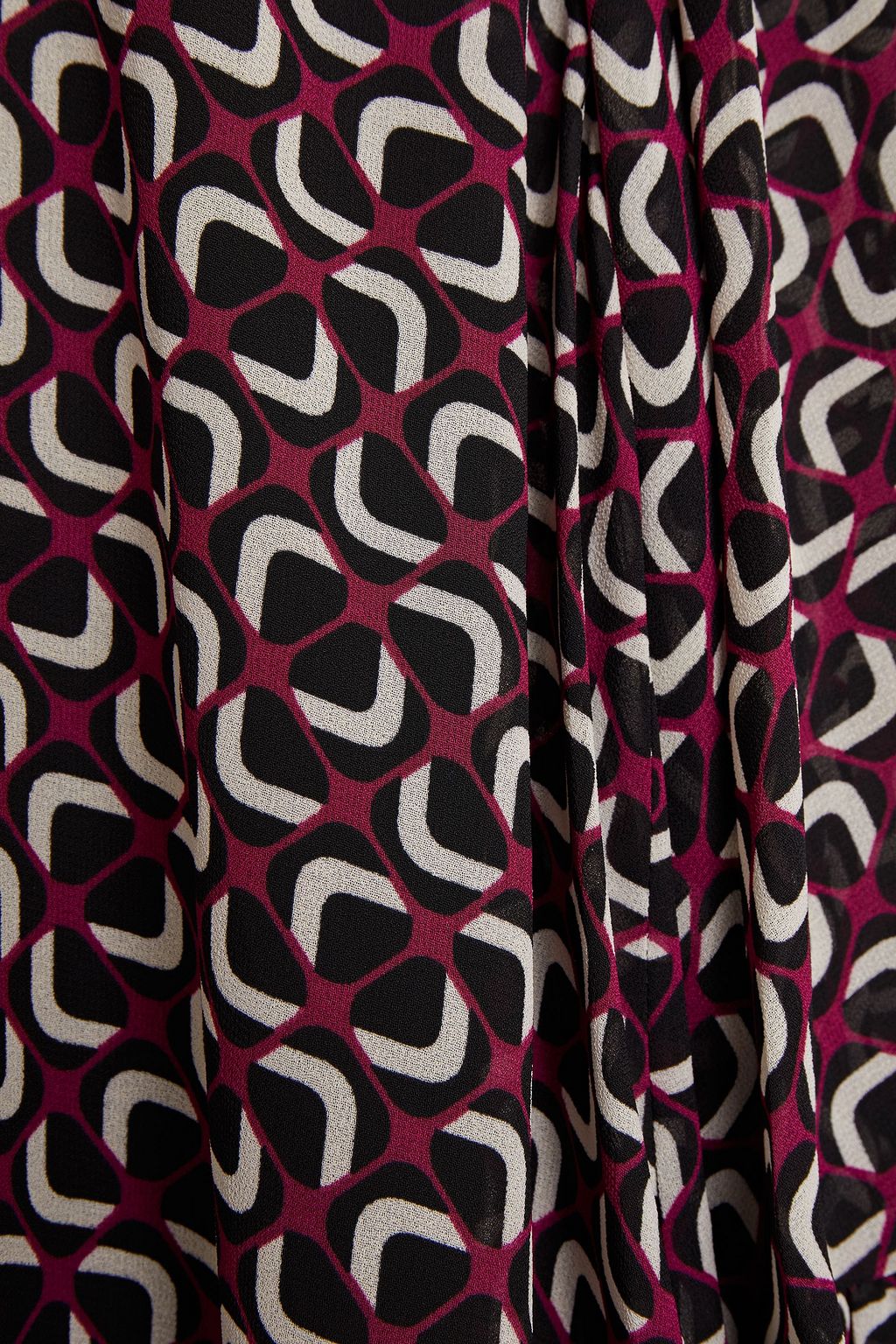 MICHAEL MICHAEL KORS Gathered printed crepe de chine top