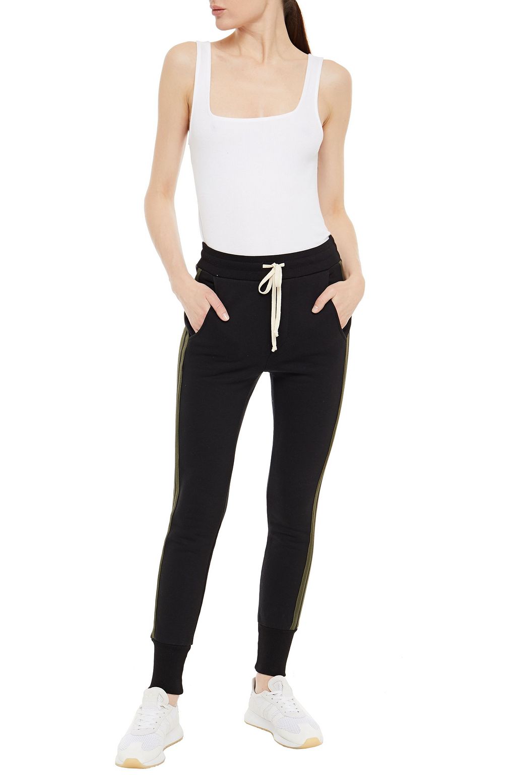 TWENTY MONTRÉAL Striped French cotton-blend terry track pants