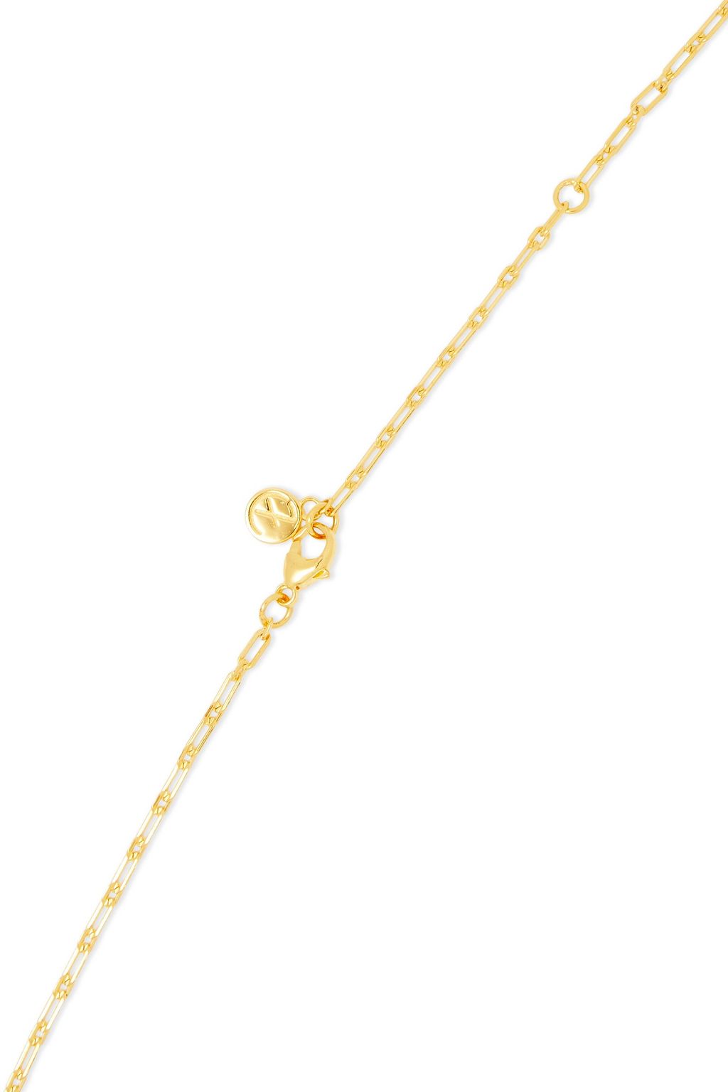 EJING ZHANG Dyce 18-karat gold-plated, resin and cat's eye necklace