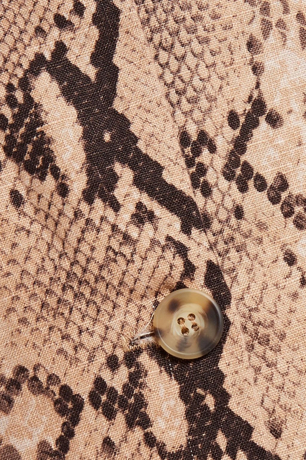 ENZA COSTA Snake-print linen shirt