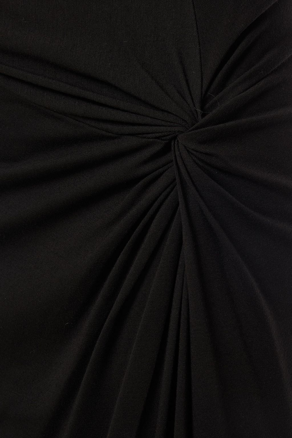 ENZA COSTA Asymmetric twisted stretch-jersey midi skirt