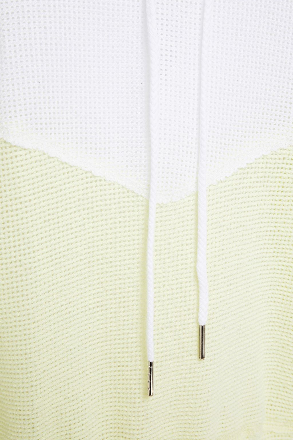 TWENTY MONTRÉAL Two-tone cotton-blend mesh hoodie