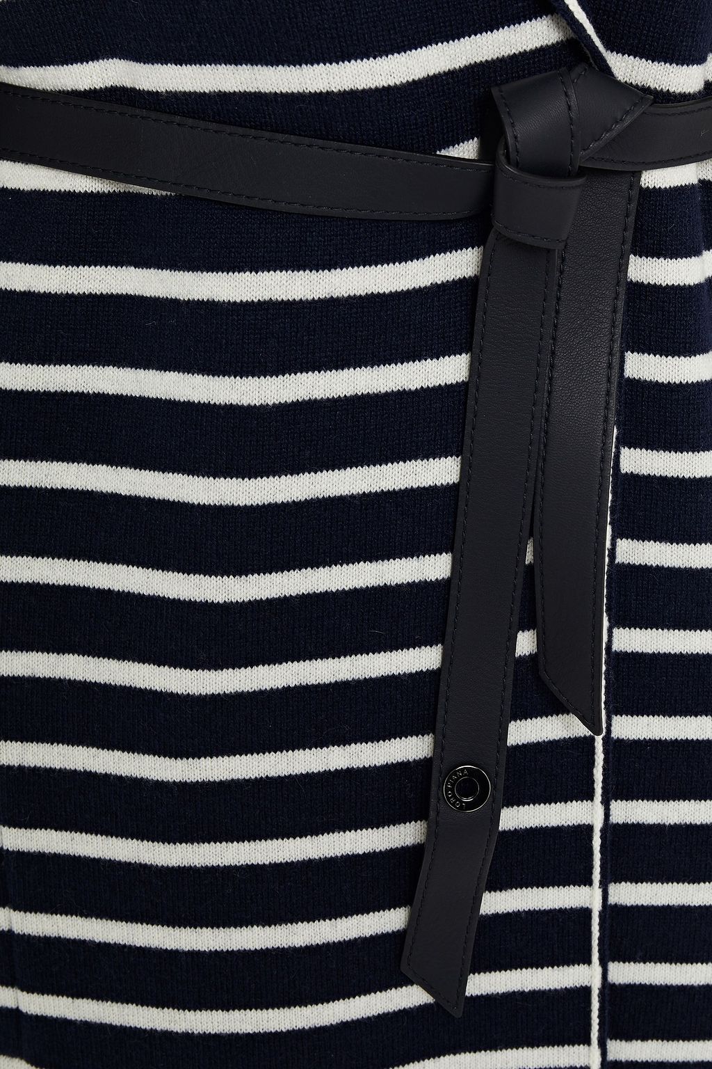 LORO PIANA Port De Lavandou reversible belted striped cashmere cardigan