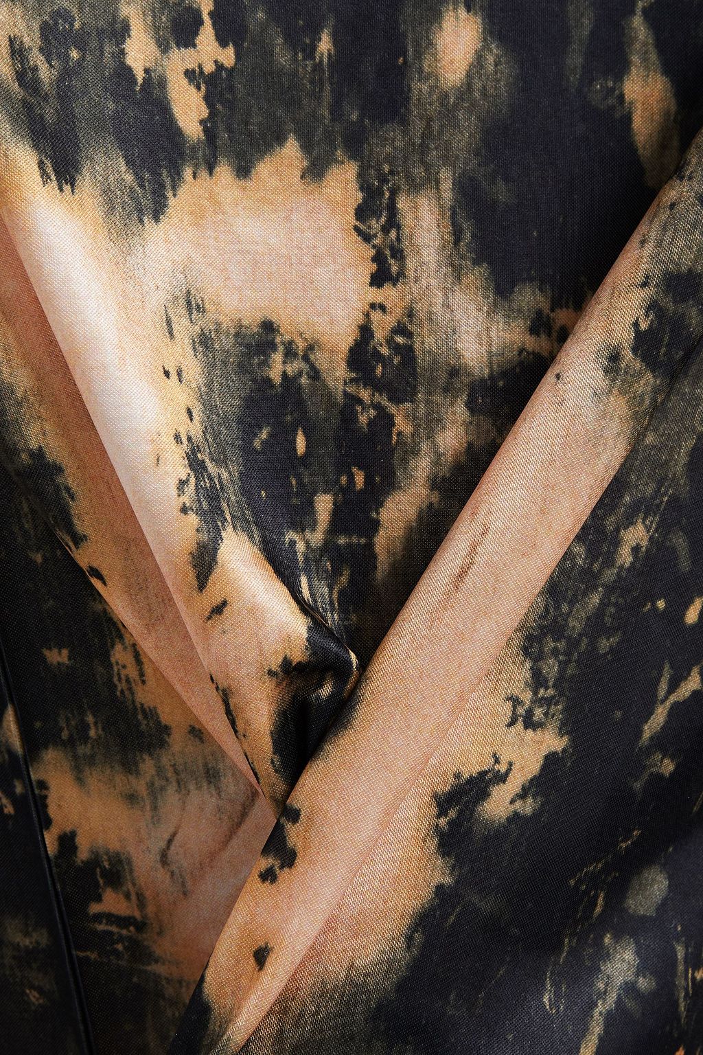 ACNE STUDIOS Tie-dyed satin-jersey turtleneck top