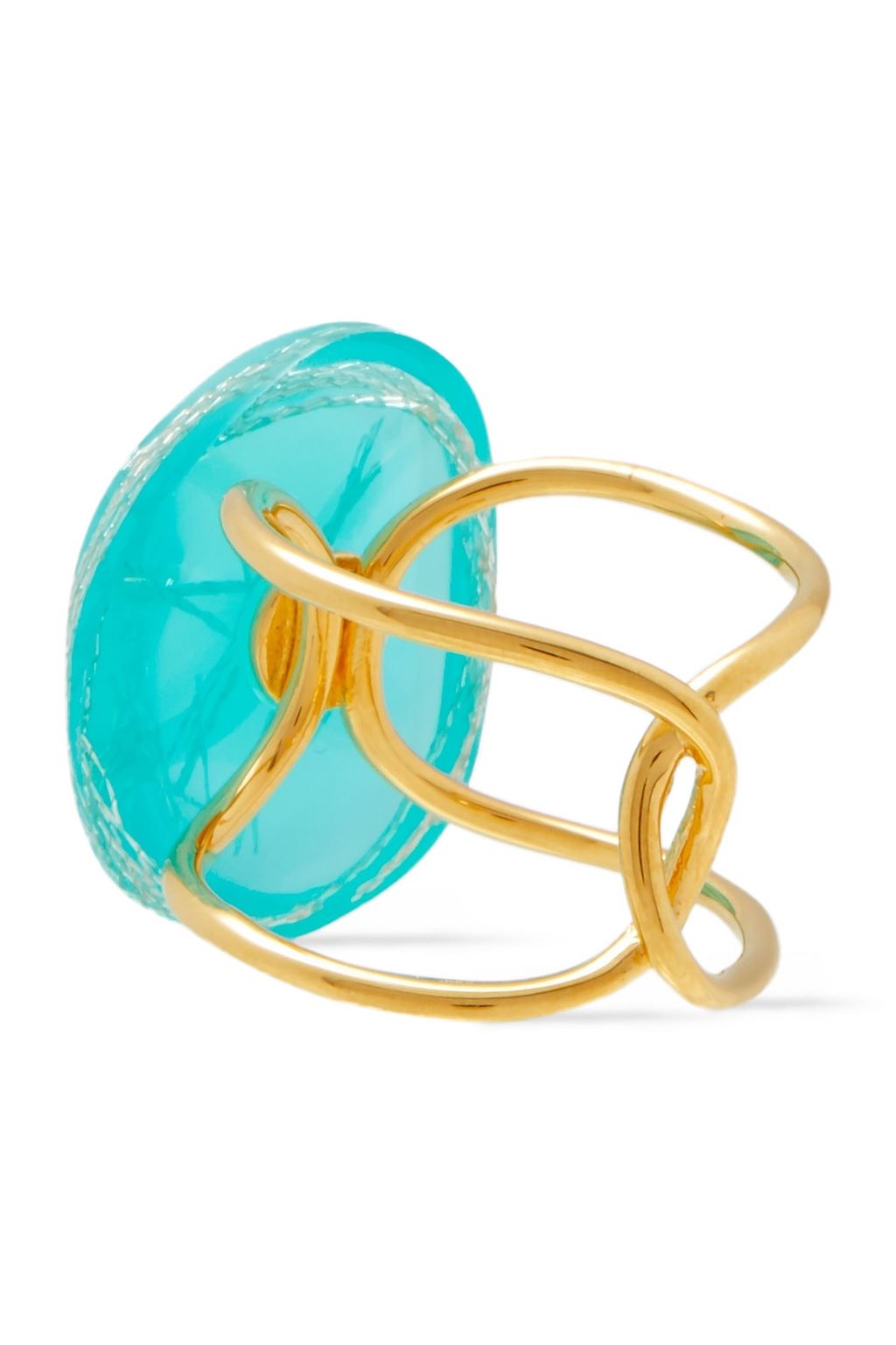 EJING ZHANG Tilda 18-karat gold-plated resin ring